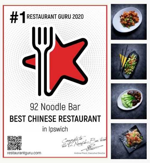 award for best Chinese Restaurant in Ipswich