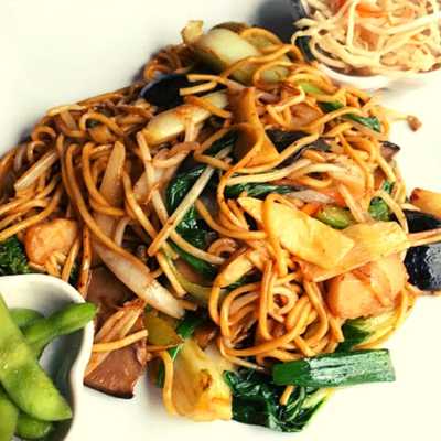 Stir Fried with Pak Choi, Shitake Muscrooms and Mixed Vegetables